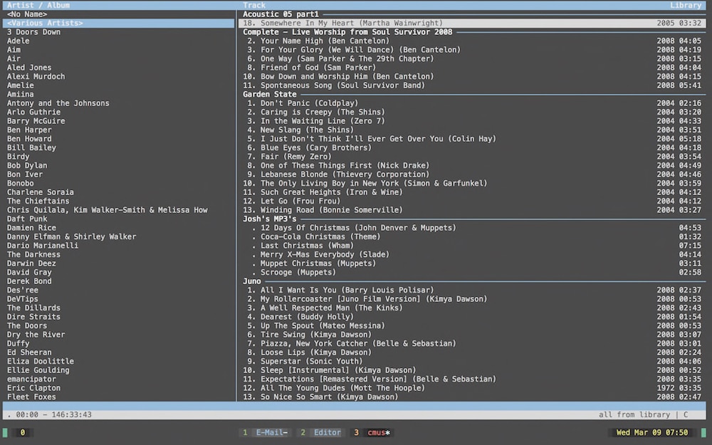 Listening to music from the command line